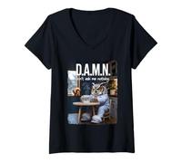 Womens Grumpy Sarcastic Coffee Lover Outfit Sarcasm Funny Owl V-Neck T-Shirt