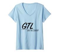 Women's GTL Gym Tan Laundry Jersey Shore New Jersey NJ Seaside V-Neck T-Shirt