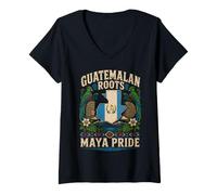 Women's Guatemalan Roots Maya Pride Heritage Design V-Neck T-Shirt