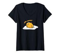Womens Gudetama Who Cares V-Neck T-Shirt