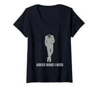 Women's Guess What I Need Sarcastic Humor V-Neck T-Shirt
