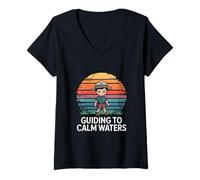 Womens Guiding to Calm Waters Childlife Specialist V-Neck T-Shirt