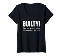 Women's Guilty! Jury Duty V-Neck T-Shirt