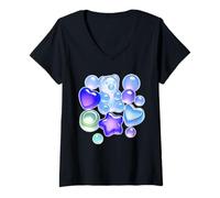 Women's Gummy Candy Bear Heart Candies V-Neck T-Shirt