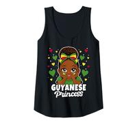 Womens Guyanese Princess Girl Roots Cute Guyana Flag Heritage Tank Top