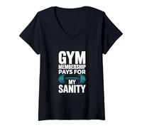 Women's Gym Membership Pays for My Sanity Workout V-Neck T-Shirt