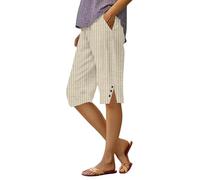 Womens Gym Shorts Summer Knee Length Beach Bermuda Shorts Ladies Loose Casual Drawstring Capri Pants Comfy Lounge Cropped Trousers with Pockets My Orders UK 2025