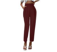 Womens Gym Tracksuit Bottoms Shiny Drawstring Athletic Strip Leather Dress Trousers for Women Jogger Yoga Plaid Active Skinny Soft Slacks (Red,3XL)