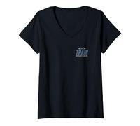 Women's Gym Training Motivation Train Without Limits Fitness Quote V-Neck T-Shirt