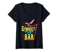 Womens Gymnast You'll Find Me at the Bar V-Neck T-Shirt