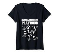 Women's Gymnastics Gymnast dad V-Neck T-Shirt