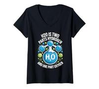 Women's H2O Two Parts Hydrogen One Part Oxygen Science V-Neck T-Shirt
