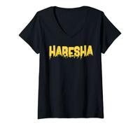 Womens Habesha Eritrea Proud Ethiopia Gift Idea V-Neck T-Shirt