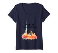 Womens Habibi Come to Dubai V-Neck T-Shirt