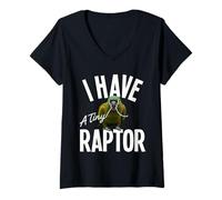 Womens Hahn´s Macaw Lover Parrot Lover Tiny Raptors Hahn´s Macaw V-Neck T-Shirt