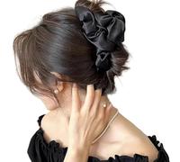 Women's Hair Claw Clip 2-Piece Set, Shark Clip, Satin Cloud Grip Clip for Thick Hair, Stable Grip Hair Clip, Back of Head and Hair Decoration