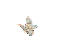 Women's Hair Clip, 6.5 cm PVC Hair Clips, Non-Slip Hair Jaw Clips, Colourful Butterfly Hair Clips, Hair Accessories, Women Hair Styling Accessories for Thin and Thick Hair, Blue Grey