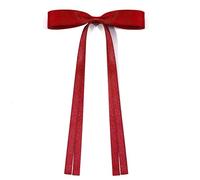 Women's Hair Clip with Bow, Hair Clips, Fashion Hair Bow, Hairpin Clips, Exquisite Elegant Hair Clips, Hair Accessories for Women Accessories, Wine Red, Pack of 1