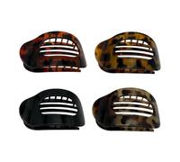 Women's Hair Clips, Flat Hair Clips, French, Curved Design, Matte Large Non-Slip, Simple Elegant Duckbill, Strong Secure Hold Side Inner Teeth Hair Claws for Thin Hair and Thick Hair (D-4 Pieces)