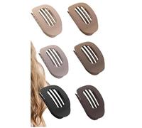 Women's Hair Clips, Flat Hair Clips, French, Curved Design, Matte Large Non-Slip, Simple Elegant Duckbill, Strong Secure Hold Side Inner Teeth Hair Claws for Thin Hair and Thick Hair (R-6 Pieces)