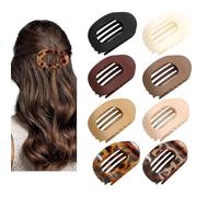 Women's Hair Clips, Flat Hair Clips, French, Curved Design, Matte Large Non-Slip, Simple Elegant Duckbill, Strong Secure Hold Side Inner Teeth Hair Claws for Thin Hair and Thick Hair (U-8 Pieces)