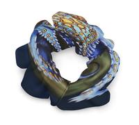 Womens Hair Scrunchies,Blue Ringed Octopus Print Hair Ties,elastic Hair Bands,cute Ponytail Holder,women Hair Accessories