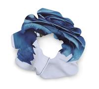 Womens Hair Scrunchies,Blue Rose Blooms Print Hair Ties,elastic Hair Bands,cute Ponytail Holder,women Hair Accessories