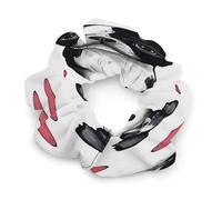 Womens Hair Scrunchies,Boston Terrier Red Heart Dog Print Hair Ties,elastic Hair Bands,cute Ponytail Holder,women Hair Accessories