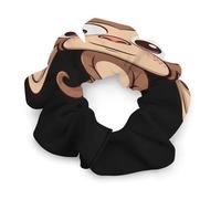 Womens Hair Scrunchies,Cartoon Brown Monkey Print Hair Ties,elastic Hair Bands,cute Ponytail Holder,women Hair Accessories