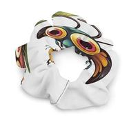 Womens Hair Scrunchies,Cartoon Insect Print Hair Ties,elastic Hair Bands,cute Ponytail Holder,women Hair Accessories