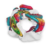 Womens Hair Scrunchies,Colorful Roller Skates Print Hair Ties,elastic Hair Bands,cute Ponytail Holder,women Hair Accessories