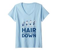 Women's Hair Would Only Slow Me Down Bald Runner Evolution Father V-Neck T-Shirt