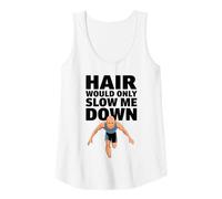 Womens Hair Would Only Slow Me Down Bald Runner Speed Tank Top