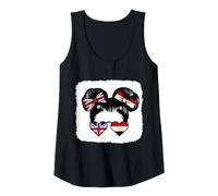 Womens Half British Half Egyptian Girl Britain and Egypt Mix Roots Tank Top