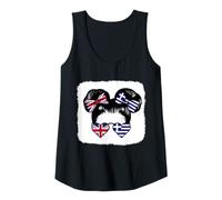 Womens Half British Half Greek Girl Britain and Greece Mix Roots Tank Top