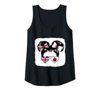 Womens Half British Half Japanese Girl Britain and Japan Mix Roots Tank Top
