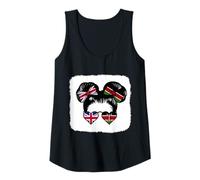 Womens Half British Half Kenyan Girl Britain and Kenya Mix Roots Tank Top