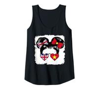 Womens Half British Half Vietnamese Girl Britain Vietnam Mix Roots Tank Top