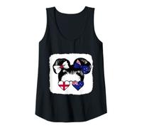 Womens Half English Half New Zealandan Girl England New Zealand Mix Tank Top