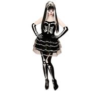 Women's Halloween bouffant tutu skeleton costume