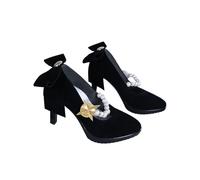 Women's Halloween Carnival Cosplay Shoes Anime Halloween Carnival Party Playing Costume Set with Thick Bottom Round Toe Shoes Kawaii Girl Gift (elegance 1,37)