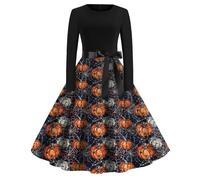 Womens Halloween Costume Adult Victorian Retro Costumes Baroque Romantic Corset Vintage Fancy Outfits Adult Witch Dress Funny Scary Dresses Halloween Costume(1-Multicolor,M)