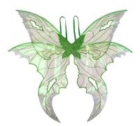 Women's Halloween Costume Fairy Wings Butterfly Cosplay Glitter Mesh Props | Double Layered Sparkly Fine Sequins Elf Princess Wings Cute Insects Fairy Role-playing Accessories Adult Prom Party Dress Up