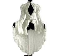 Womens Halloween Costume, Halloween Jumper Family Costumes with Flare Sleeves Ladies Victorian Dress Christmas Dresses for Women UK Gothic Punk Dress for Cosplay