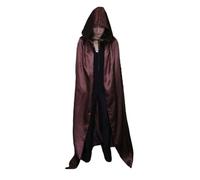 Womens Halloween Costume Satin Grim Reaper Cloak Cape Party Accessory