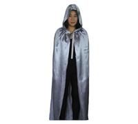 Womens Halloween Costume Satin Grim Reaper Cloak Cape Party Accessory