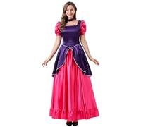 Womens Halloween Costumes Adults Fairy Tale Cinderella Princess Dress Retro Palace Prom Cosplay Costume Luxury Dress Up Festival Ballgown Set (XL)