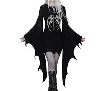 Women's Halloween Dress Costume Bat Vampire Costumes for Adults Fancy Dress Costumes Scary Cosplay Gothic Dress Halloween Medieval Clothing Sexy Stage Piece Costume