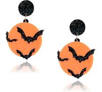 Women's Halloween Earrings, Scary Earrings, Halloween Dangle Earrings, Vampire Witch Costume Accessory, Halloween Jewelry Gift for Women Girls, L, Stainless Steel, No Gemstone