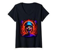 Womens Halloween Evil Nurse Frighteningly Vibrant Trick Or Treat V-Neck T-Shirt
